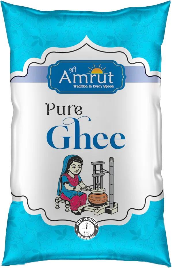 Shree Amrut Pure Cow Ghee Pouch - Blue
