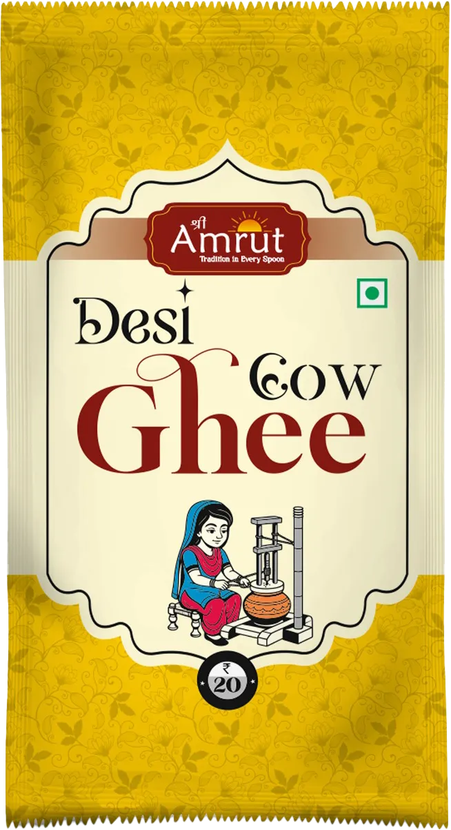 Shree Amrut Pure Cow Ghee Sachet - Yellow