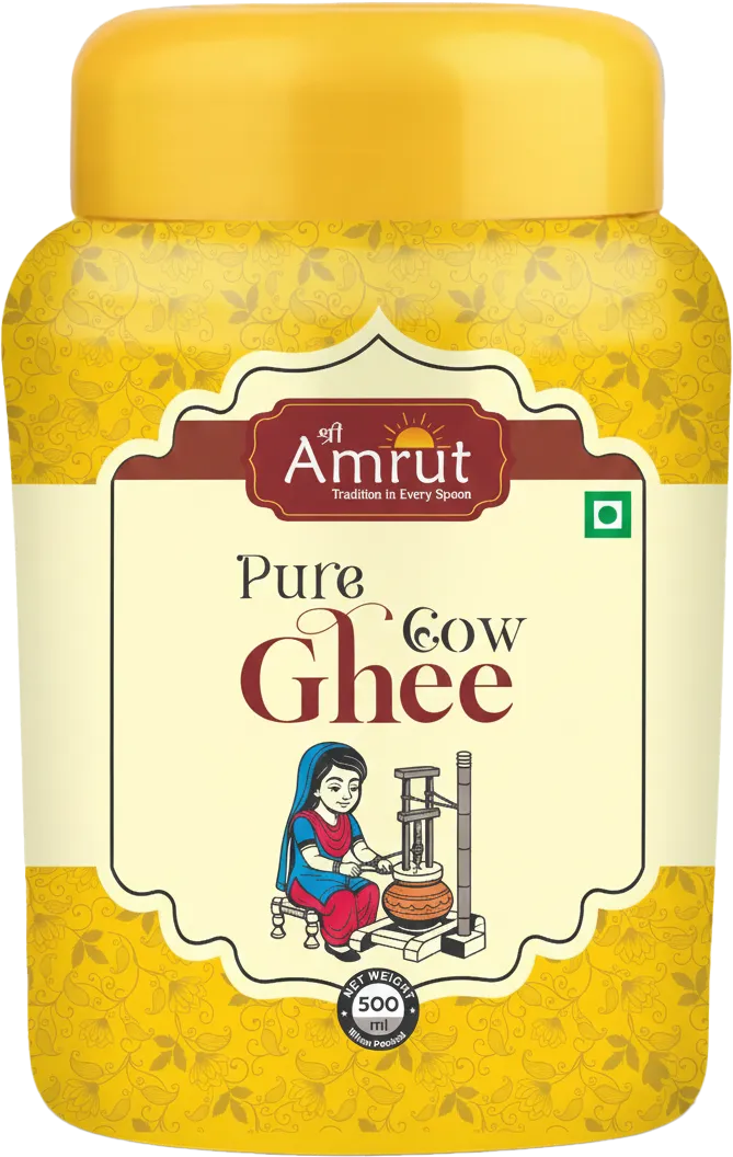 Shree Amrut Pure Cow Ghee Jar - Yellow